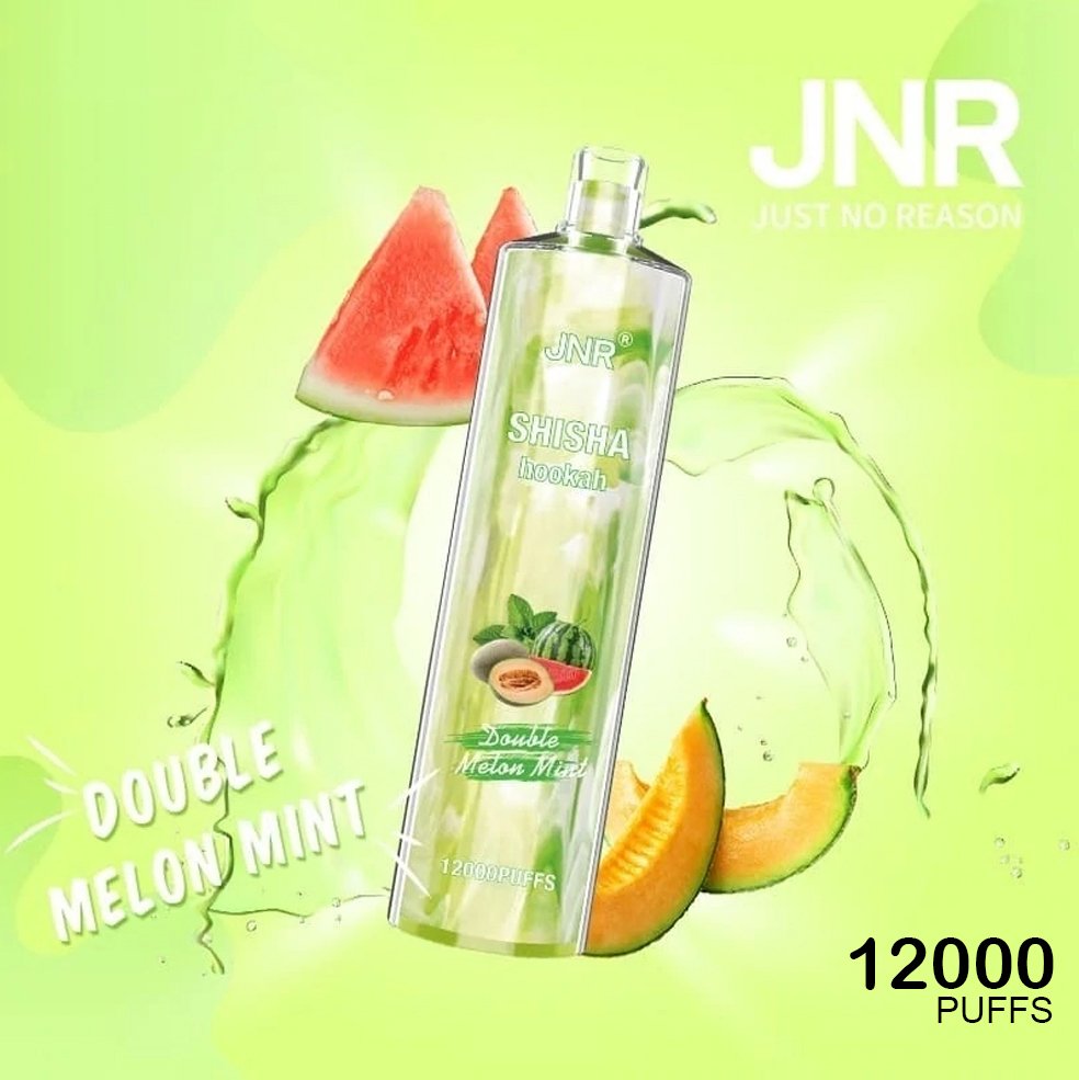 jnr shisha hookah – double melon mint – 12000 puffs