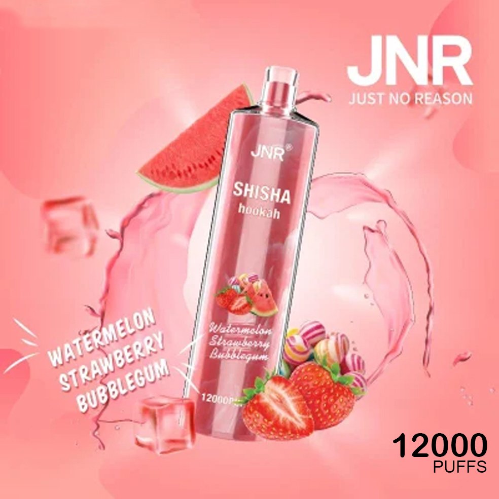jnr shisha hookah watermelon strawberry bubblegum 12000 puffs