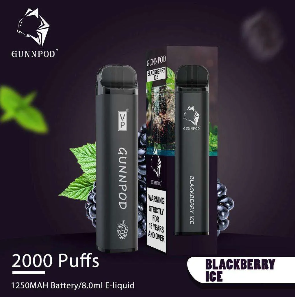 gunnpod blackberry ice – 2000 puffs