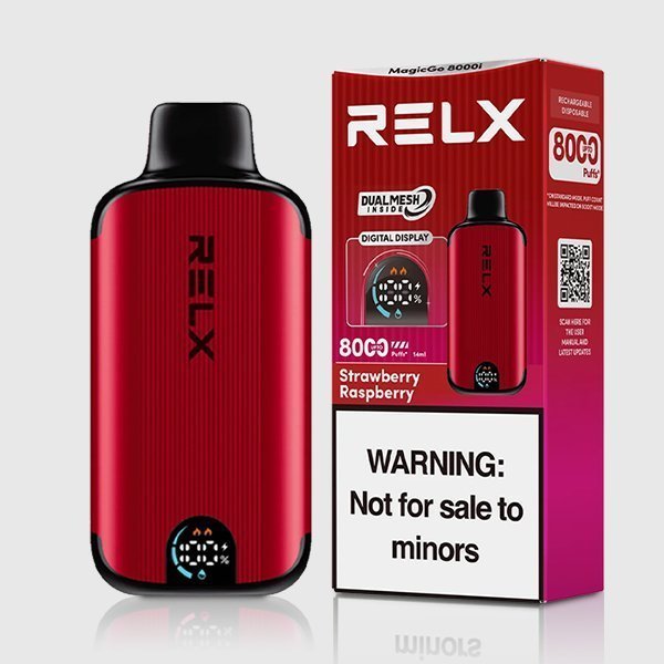 relx magicgo 8000 puffs strawberry raspberry